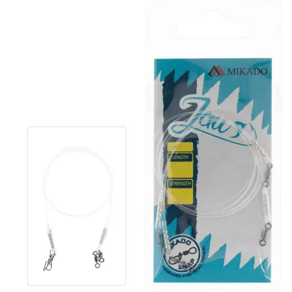 Mikado Jaws Fluorocarbon 45cm 15kg Návazec na dravce 2 ks
